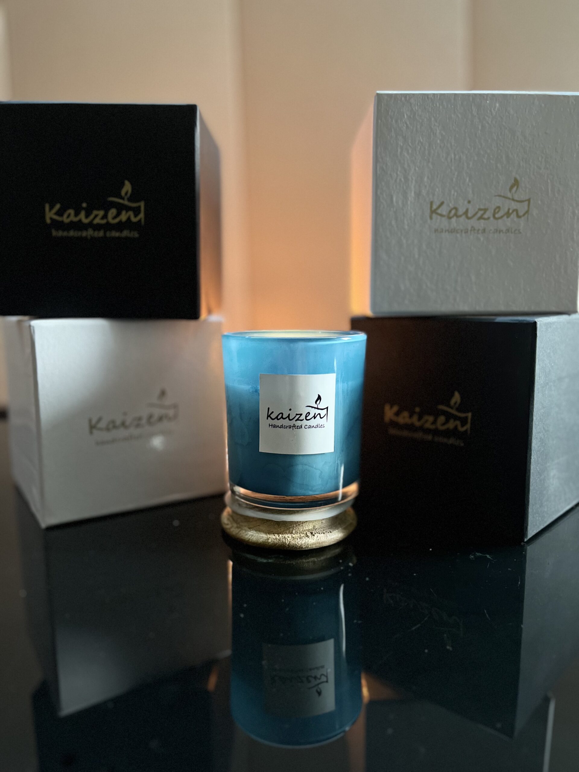 Kaizen Glossy Jar Fragrance Candles – Sleek & Serene